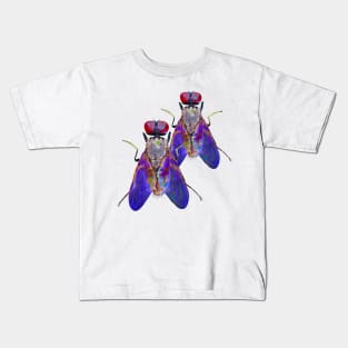 Blue Fly Formation Kids T-Shirt